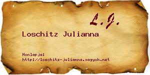 Loschitz Julianna névjegykártya